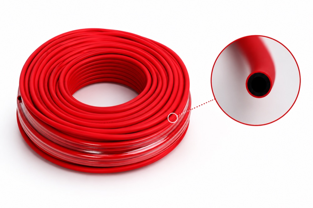 Red flame-retardant PU tube reel