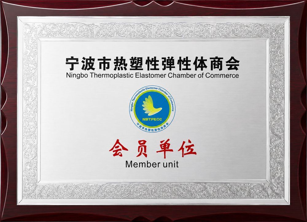 Ningbo Thermoplastic Elastomer Chamber of Commerce member unit plaque