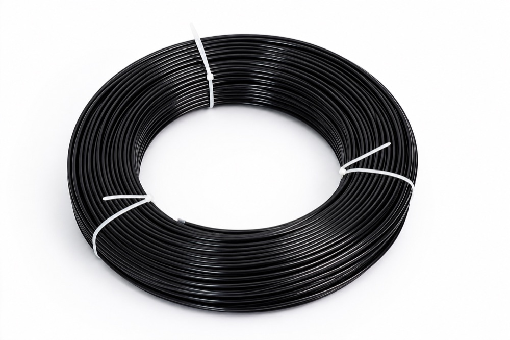 Black nylon 6 tube coil